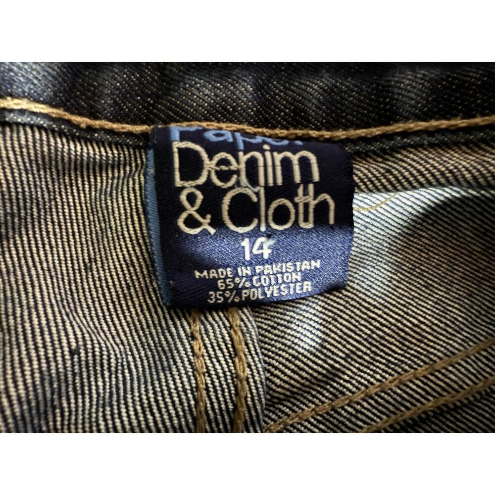 Denim & Cloth Y2K Jeans‎ Womens 28 Straight Leg Brown Leather Crazy Back Hit - Picture 2 of 7